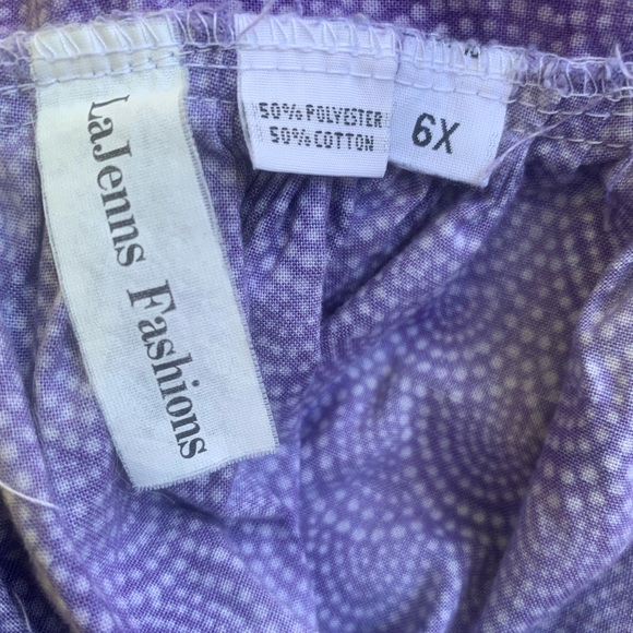 LAJENNS FASHION Purple with Green Detail Dress - Size 6X - Picture 5 of 7